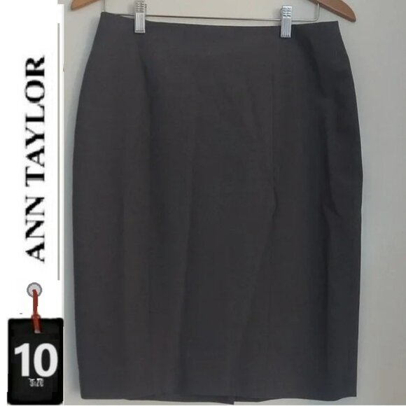 Ann Taylor Dresses & Skirts - Ann Taylor suit skirt, wool blend,  size 10, gray